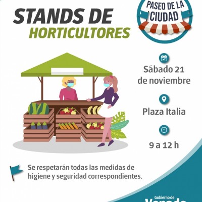 ESTE SÁBADO VUELVE LA FERIA DE HORTICULTORES A PLAZA ITALIA