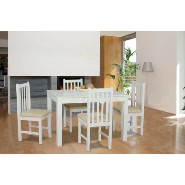 oriental silla kurve 120 madera color blanca asiento tapizado