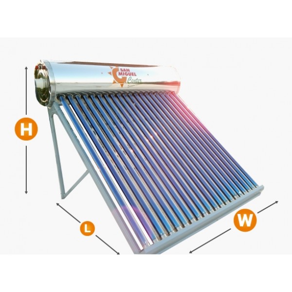 san miguel solar termotanque solar 150 lts con valvula termostatica y resistencia