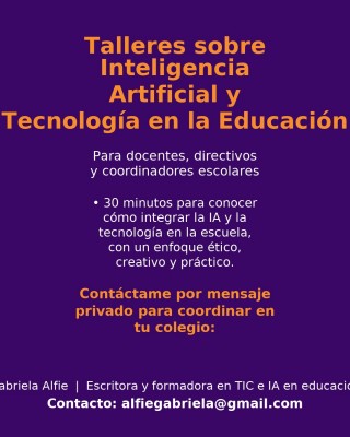 Talleres sobre Inteligencia Artificial y Tecnología en la Educación